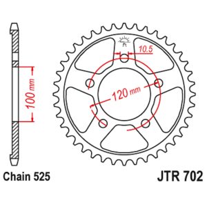 JT sprockets&chains - Rear sprocket 702.40 JT