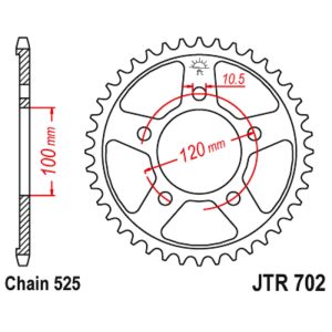JT sprockets&chains - Γραναζι πισω 702.42 JT
