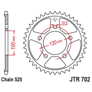 JT sprockets&chains - Rear sprocket 702.41 JT