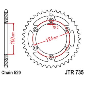 JT sprockets&chains - Rear sprocket 735.46 JT