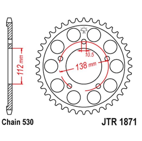 JT sprockets&chains - Γραναζι πισω 1871.48 JT
