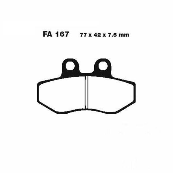 Adige - Brake pads FA167 ADIGE P133 ASX ORGANIC (SENDA 50,HUOSUNG 650)