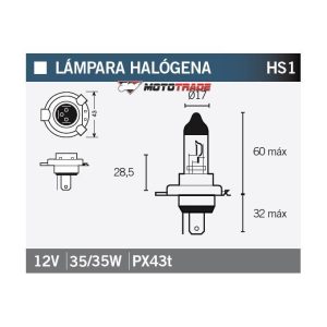 Vicma - Bulb HS1 12V 35/35 Halogen VICMA