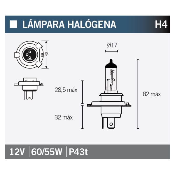 Vicma - Bulb H4 12V 60/55W VICMA