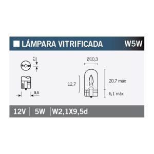Vicma - Bulb 12V 5W W5W VICMA