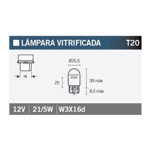 Vicma - Bulb 12V 21/5W stop naked VICMA