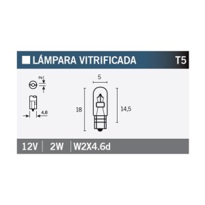 Vicma - Bulb 12V 2W naked small T5 VICMA