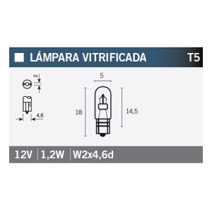 Vicma - Bulb 12V 1.2W naked small T5 VICMA