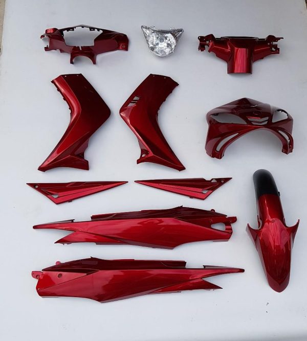 Plastic kit Yamaha Crypton X 135 red 12pcs/set
