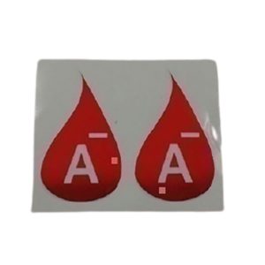 Others - Sticker BLOOD TYPE "A-" set 2pcs (for helmet etc)