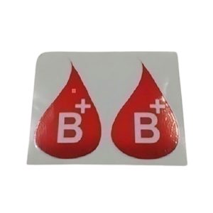 Others - Sticker BLOOD TYPE "B+" set 2pcs (for helmet etc)