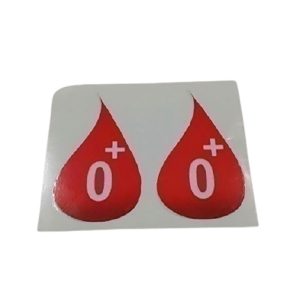 Others - Sticker BLOOD TYPE "O+" set 2pcs(for helmet etc)