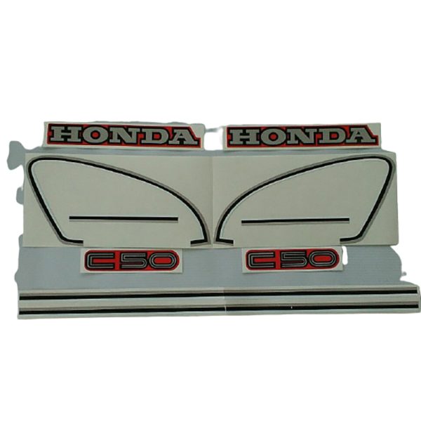 Gazzenor - Αυτοκολλητα Honda C50 καρτελα κοκκινο σετ No2
