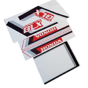 Modenas original parts - Αυτοκολλητα Honda GLX καρτελα μαυρο/ασημι/ασπρο/koκκινο  σετ