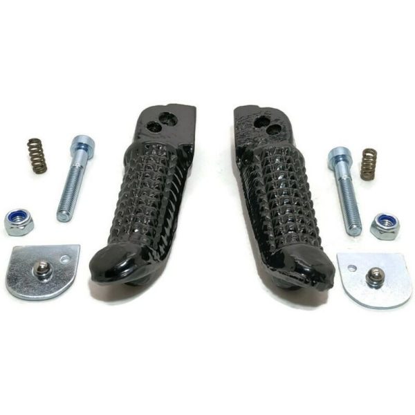 NIKME - Footrets alloy with angle pin R+L black ASTREA/CRYPTON/Ζ125) set