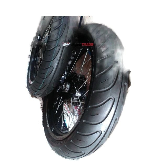 Racing Boy (RCB) - Ζαντες Honda C50 STREET CUB μαυρο στεφανια μαυρα κεντρα και λαστιχα