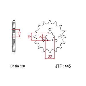 JT sprockets&chains - Γραναζι εμπρος 1445.13