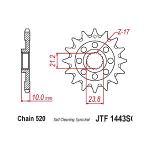 JT sprockets&chains - Front sprocket  1443.13 RMZ 450 13T JT