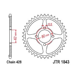 JT sprockets&chains - Rear sprocket 1843.54 JT