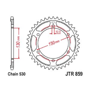 JT sprockets&chains - Rear sprocket 859.42 JT