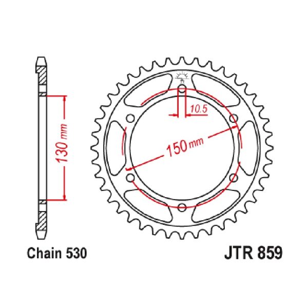 JT sprockets&chains - Rear sprocket 859.42 JT