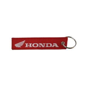 Honda original parts - Keyring Honda racing tissu red white 11.5x2.5cm